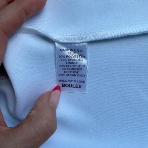 NWOT Boulee Women's White Crew Neck Open Back Peplum Sleeveless Top Size 2 - Picture 9 of 11